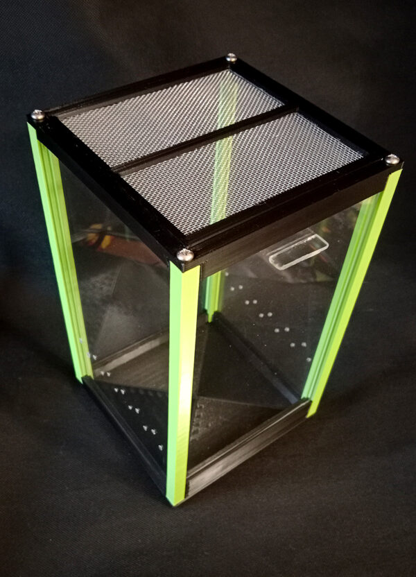 Terrarium PLEXI 5,6l (15*15*25) Black-Green - obrazek 2