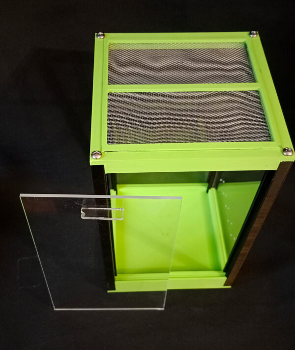 Terrarium PLEXI 5,6l (15*15*25) Green-Black - obrazek 2