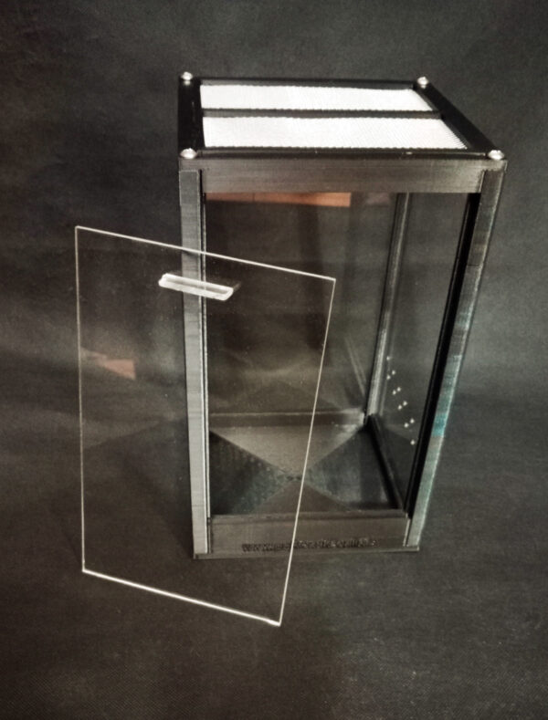 Terrarium PLEXI 5,6l (15*15*25) Black - obrazek 3