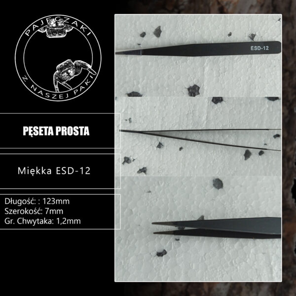 Pęseta prosta 12cm