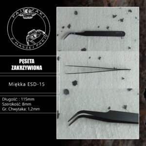 Pęseta zakrzywiona 11cm